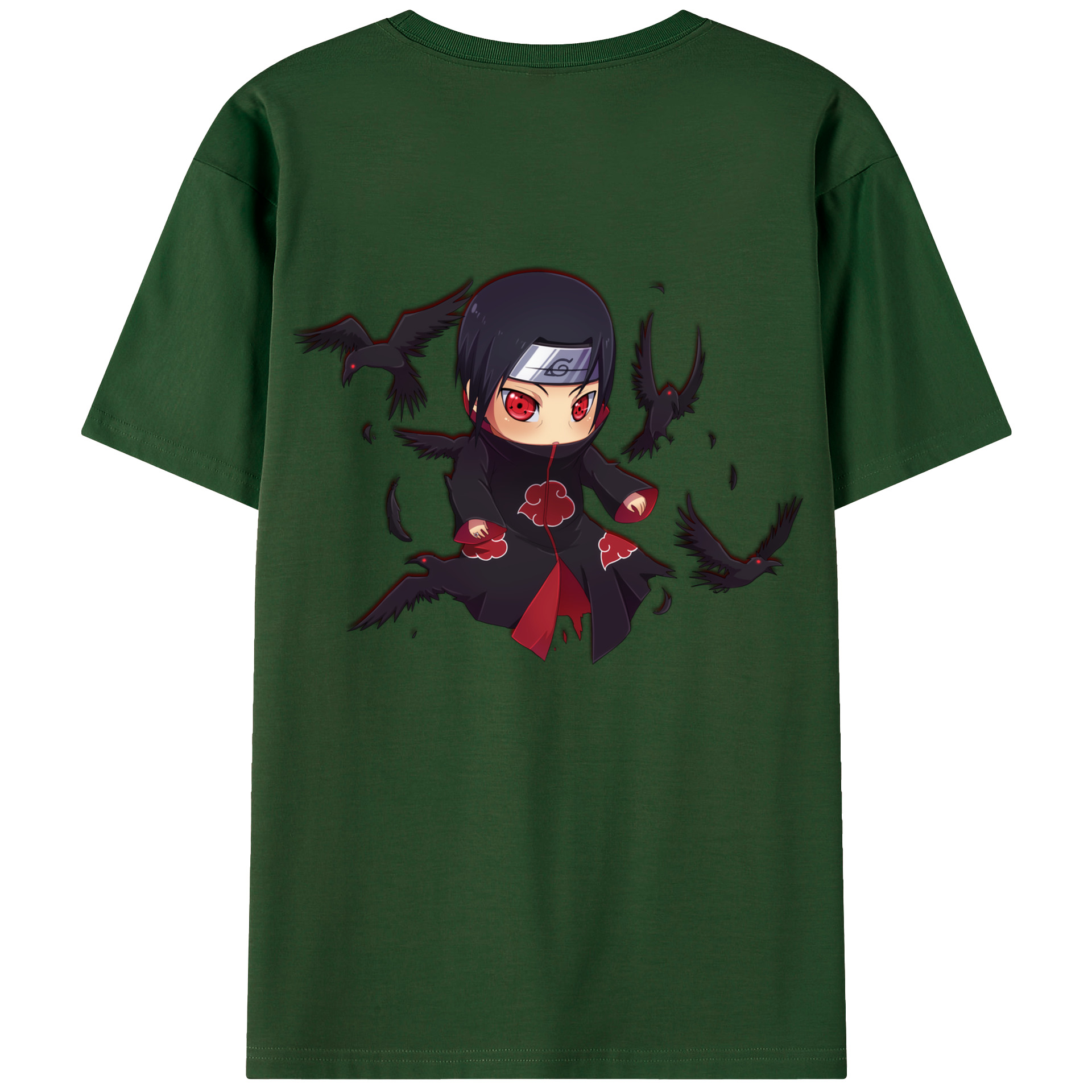 （画像用） NARUTO -ナルト- うちは イタチ Uchiha Itachi 綿100％半袖Tシャツ（背面プリント）